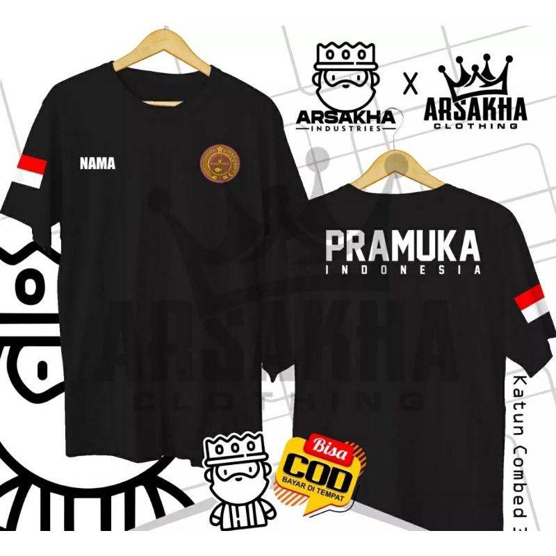 KAOS PRAMUKA INDONESIA FREE NAMA DADA // KAOS ANAK PRAMUKA