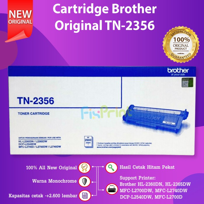 Brother TN-2356 2306 TN2356 TN2306 Toner Original DCP-L2540DW L2740DW