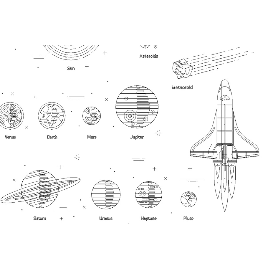 Space Exploration Set Pattern