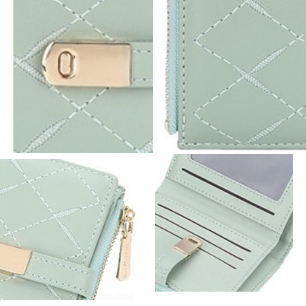 DOMPET LIPAT WANITA KECIL HIJAU IMPORT BAELLERRY ORIGINAL KULIT WA619G3 MINI KOREA SORENTA SLOT KARTU RESLETING PREMIUM UANG KOIN FASHION CEWEK MURAH SIMPLE LUCU BRANDED BATAM REMAJA KEKINIAN
