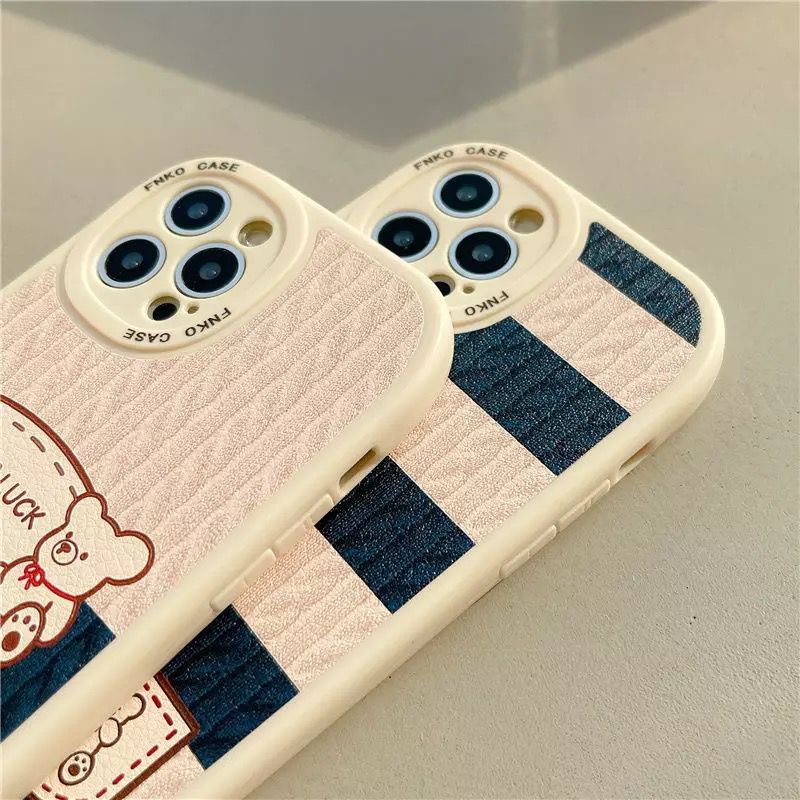 Silikon Oval Fnko Motif Strip Bear For samsung A04 A04S A03S A13 A03 Redmi 9A 9C 10A 10C Iphone XR 11