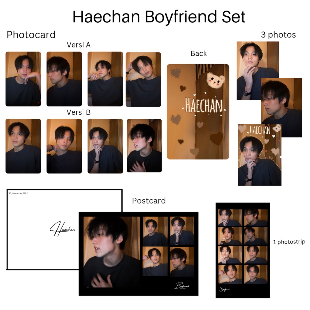 HAECHAN BOYFRIEND SET HAECHAN,PHOTOCARD POSTCARD