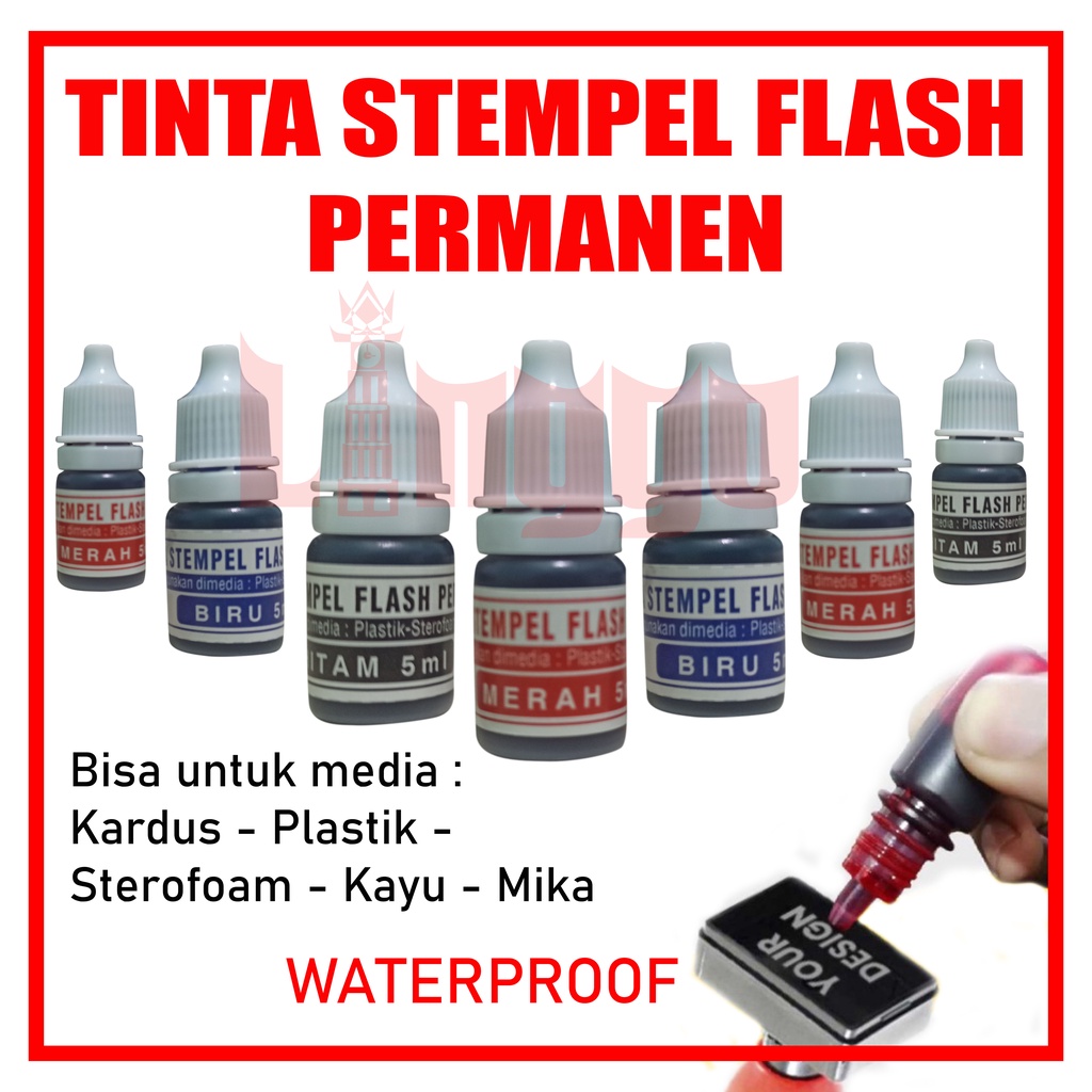 

Tinta StempelFlash Permanen Waterproof JunDW