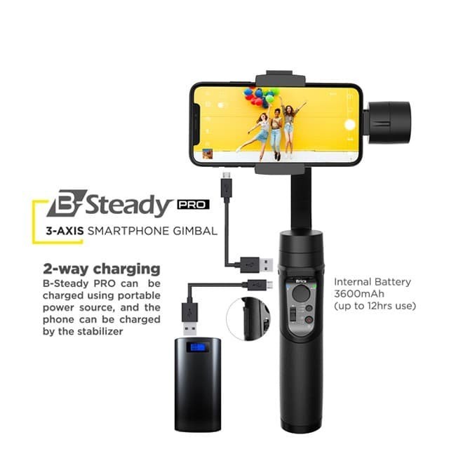 PWRFM BRICA B-STEADY PRO 3-AXIS SMARTPHONE GIMBAL - STEADY PRO 2023