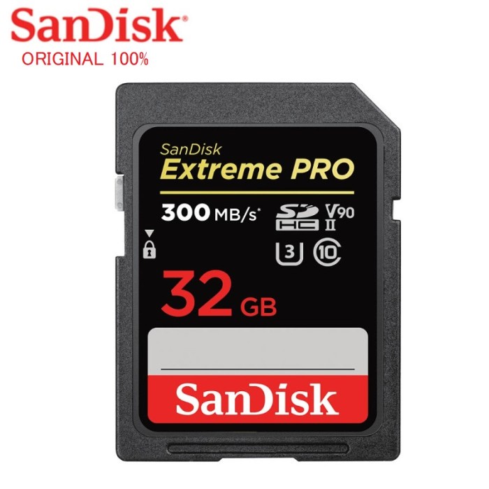 SanDisk SDXC Extreme Pro SDXC UHS-II Card V90 32GB SD Card