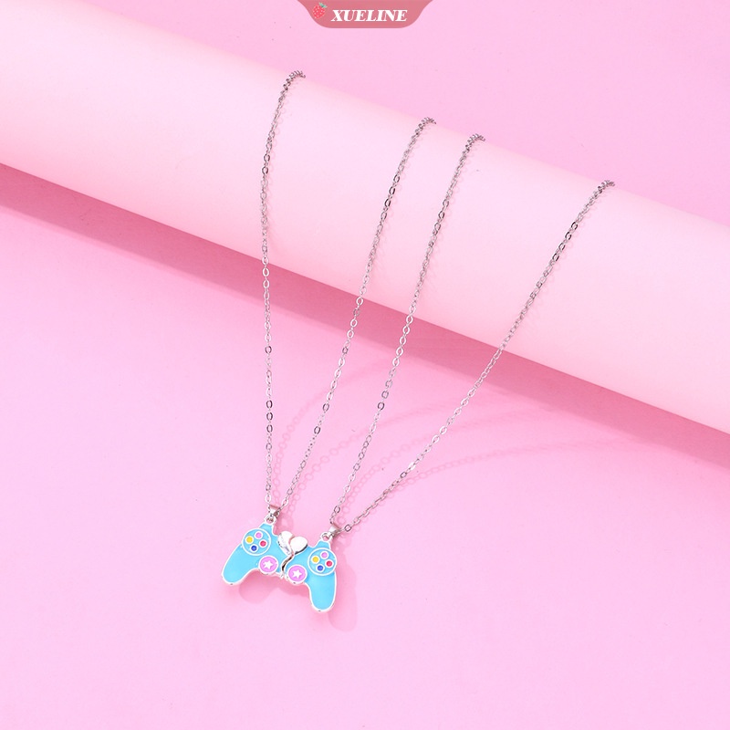 2buah/set Konsol game handle magnet Sahabat Liontin Kalung Lucu bestie Perhiasan Persahabatan Pesona Untuk bestie Hadiah Kecil [ZXL]