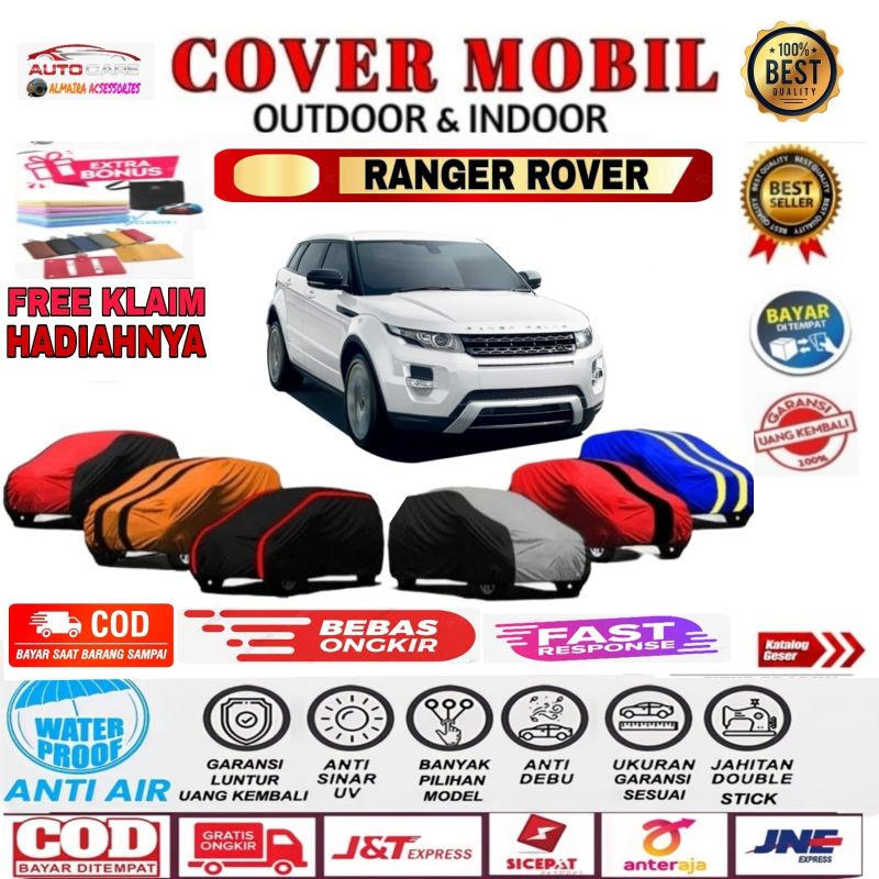 COVER MOBIL RANGER ROVER 2017 SARUNG MOBIL RANGER ROVER BUAT OUTDOOR INDOOR MANTEL MOBIL RANGER ROVER