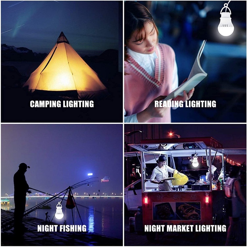 3per7 /7 /9 /12W Lentera Portabel Lampu Camping USB Power Multi 5V Lampu LED Dengan Kait Untuk Tenda Outdoor Camping Hiking Gear