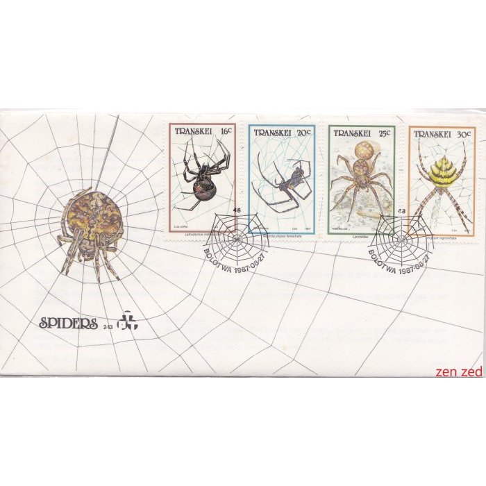 

A704 Prangko Transkei FDC 1987 Spiders 1 Pcs