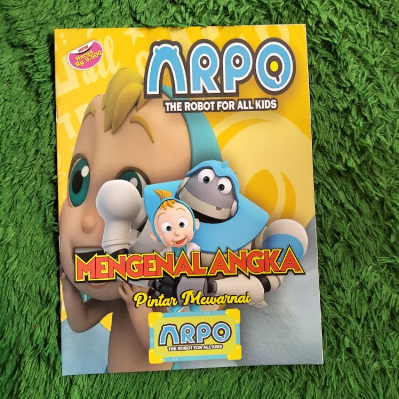 ORIGINAL BUKU ARPO THE ROBOT FOR ALL KIDS PINTAR MEWARNAI MENGENAL ANGKA