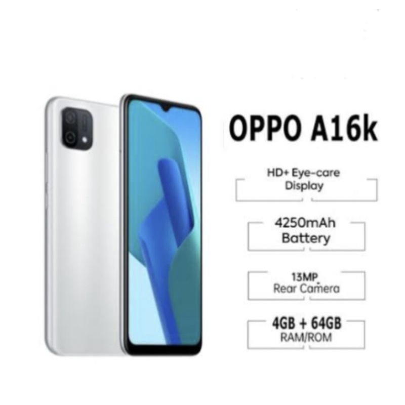 OPPO A16k Ram 4/64GB - Garansi Resmi Oppo Indonesia