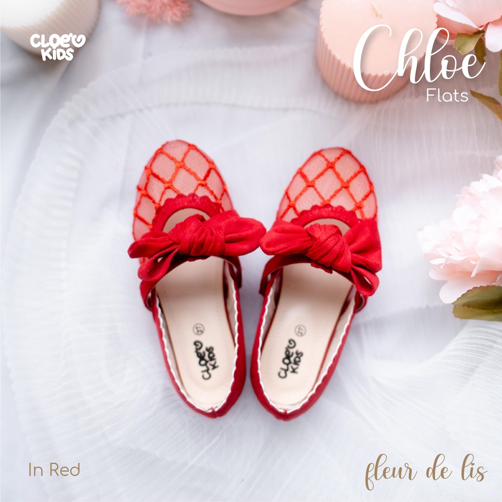 CLOEVKIDS - Chloe Flat shoes Sepatu Anak Pesta Perempuan - Fleur de Lis