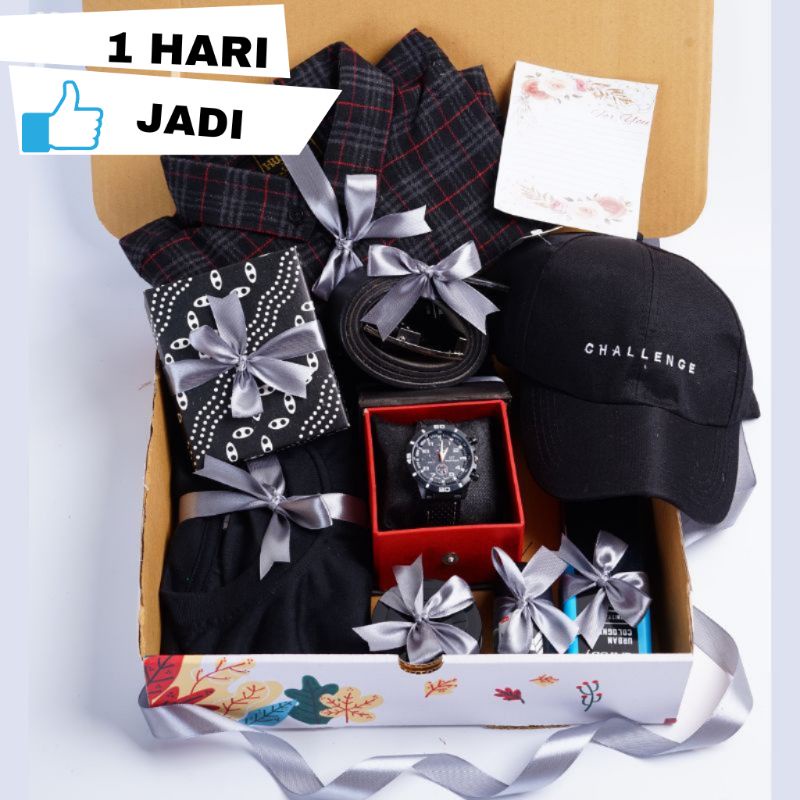 HAMPERS KADO HADIAH ULANG TAHUN COWOK PAKET MEDIUM