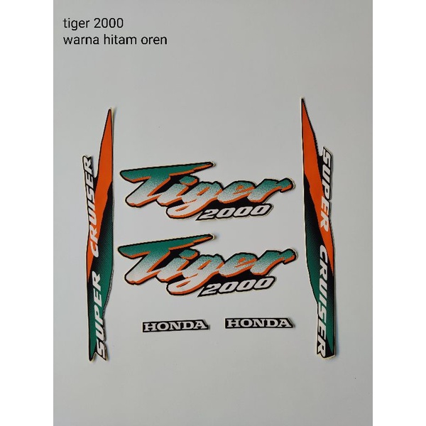 STRIPING ORI HONDA TIGER 2000)Hitam Oren