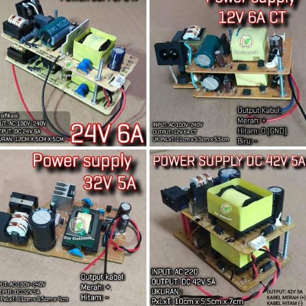 (Y-5Z)★☛ Adaptor power suply 12V 3A / 15V 3 A / 24V 3A / 32V / 42V CT atau Non CT langsung kirim