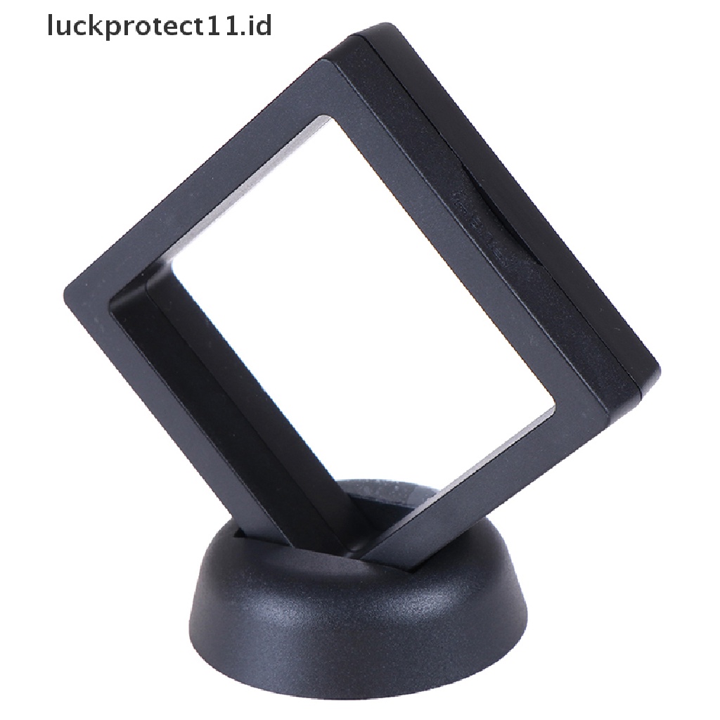 /Fashion Hot// Fashion// 70 * 70mm Hitam 3D floag Perhiasan Koin display Bingkai Tempat Kotak case w/stand.