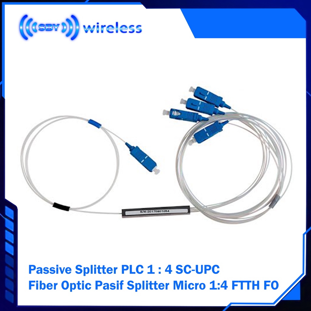 Passive Splitter PLC 1 : 4 SC UPC Fiber Optic Pasif Splitter Micro 1:4 FTTH FO