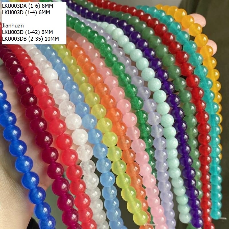 Manik Batu Alam Bulat / Manik Batu Giok Alami Uk 10mm Harga/String