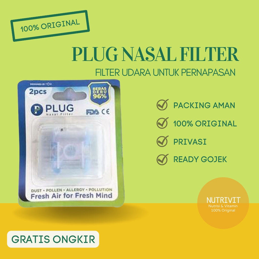 PLUG Nasal Filter 1 pack (Isi 2 pcs)