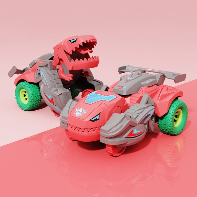 HZ Mainan Anak Mobil Dinosaur Deformasi Car Dinosaurus Tabrakan Memantul