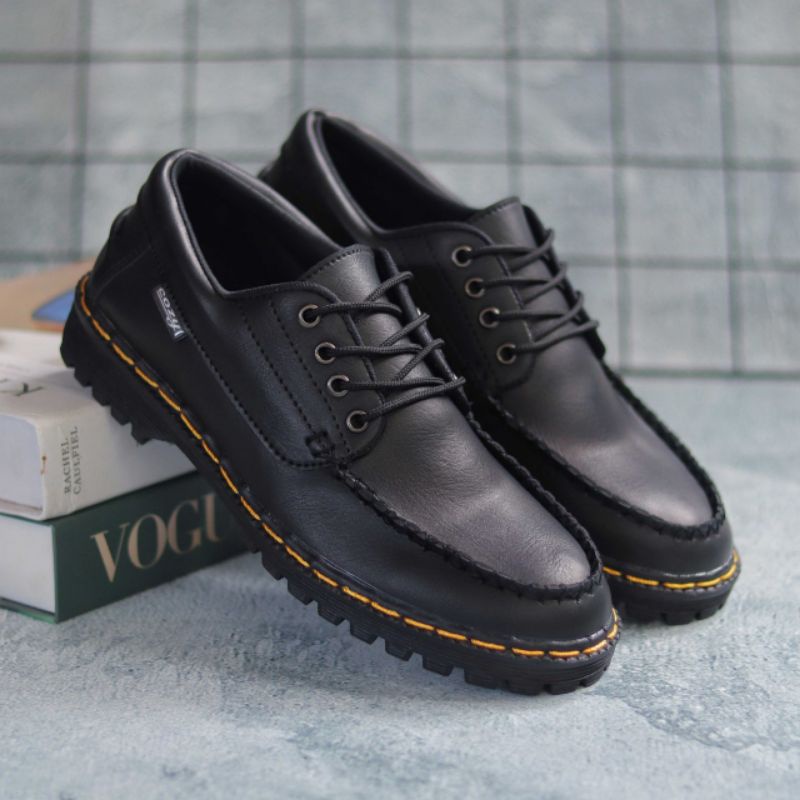 Sepatu Formal Pria Pantofel Hitam Casual Kulit Pu Original Santai Kerja Kuliah Kondangan