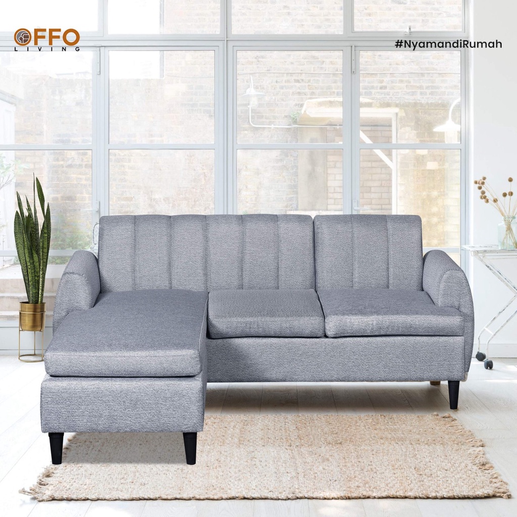 Offo Living - Sofa L Scarlet Lgry
