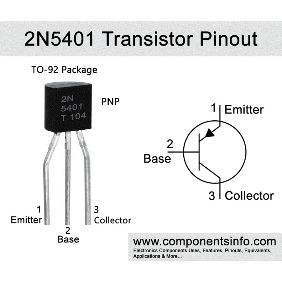Transistor 2N5401 5401 150V 600mA TR Buffer Audio Amplifier ORI