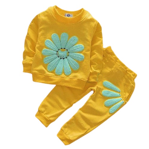 KALILA - SUN FLOWER Setelan Baju Anak Perempuan / Bahan Fleece