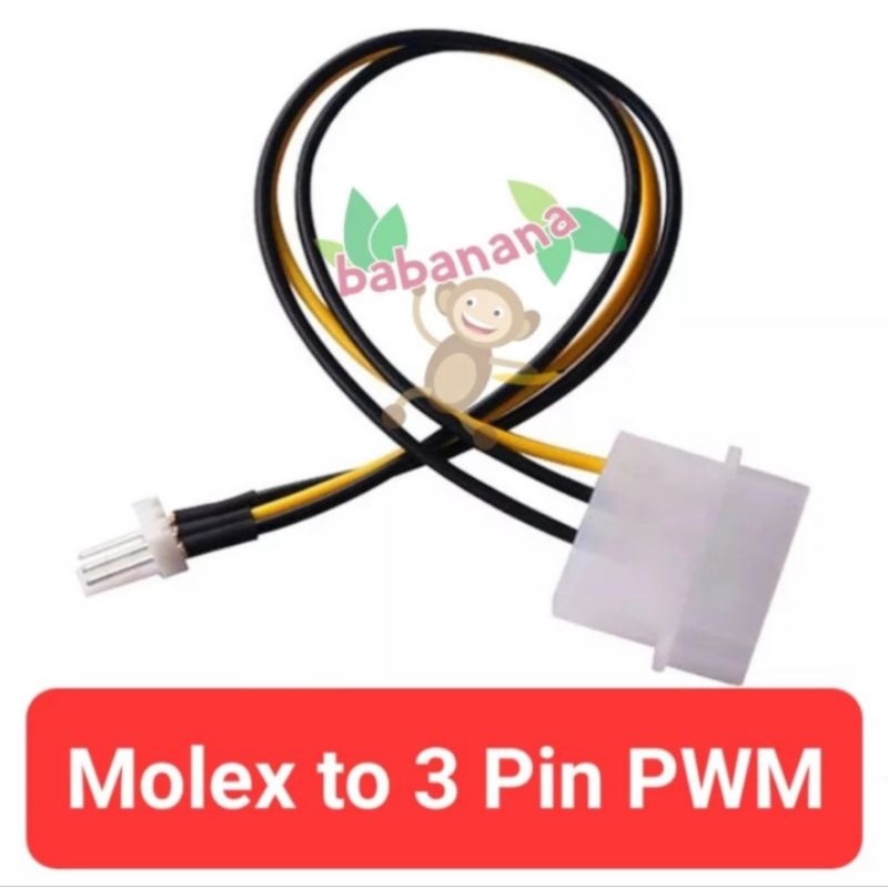 Kabel Konverter Molex 4 pin to fan 3 pin Cable Converter