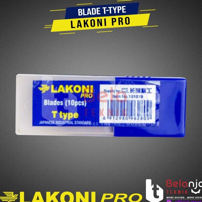 Lakoni Pro Isi Pisau Cutter Lipat T-Type Pemotong Kertas Isi 10 Pcs belanjate77 Juara