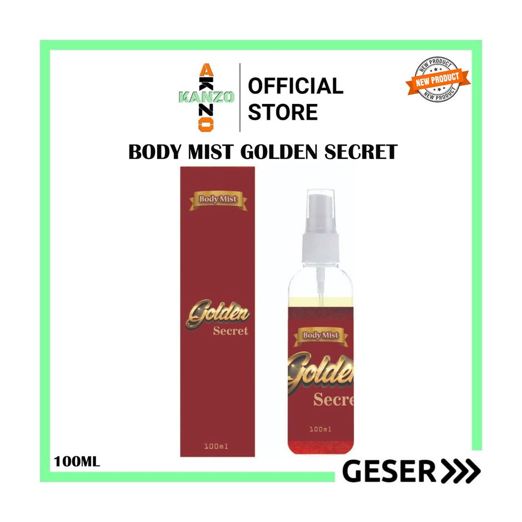 Kanzo - Parfum Body Mist Golden Secret 100ml / Body Mist Golden Secret 100ml Best Seller / Parfum Wanita Wangi Tahan Lama