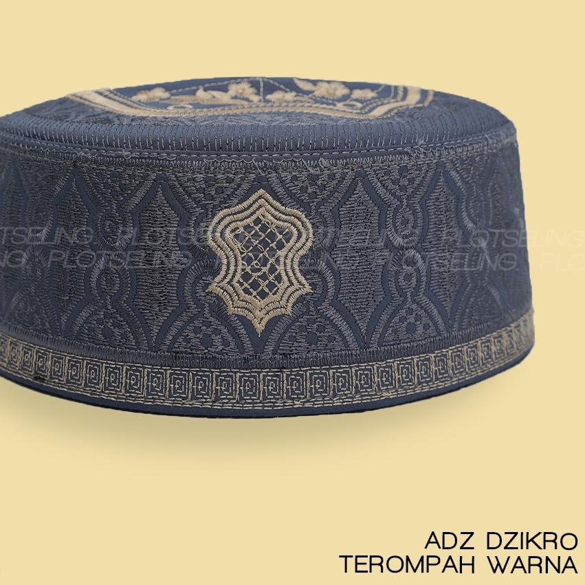 Terbaru 9.9 Peci Kopiah Haji Assagofah Terompah Polos ADZ DZIKRO Abu Coklat Emas Hijau Hitam Maroon 