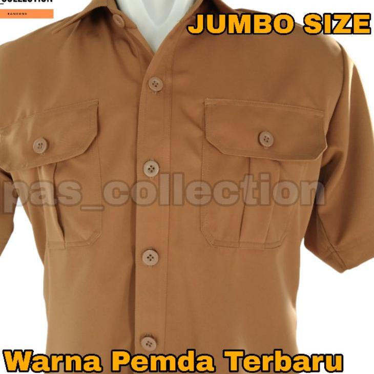 Paling Laris [BISA COD] Atasan Seragam PNS Pria Pemda PDH Baju Kerja Size JUMBO