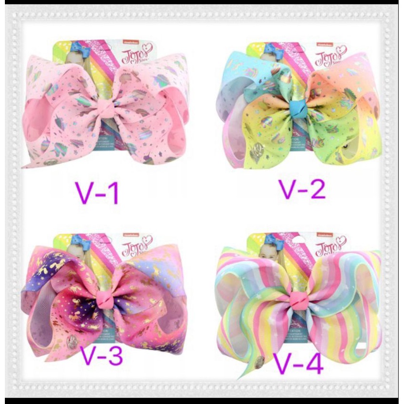 JOJOSIWA RIBBON/JOJOBOW 12 MOTIF 8 INCH/JOJO PITA ORI - V1