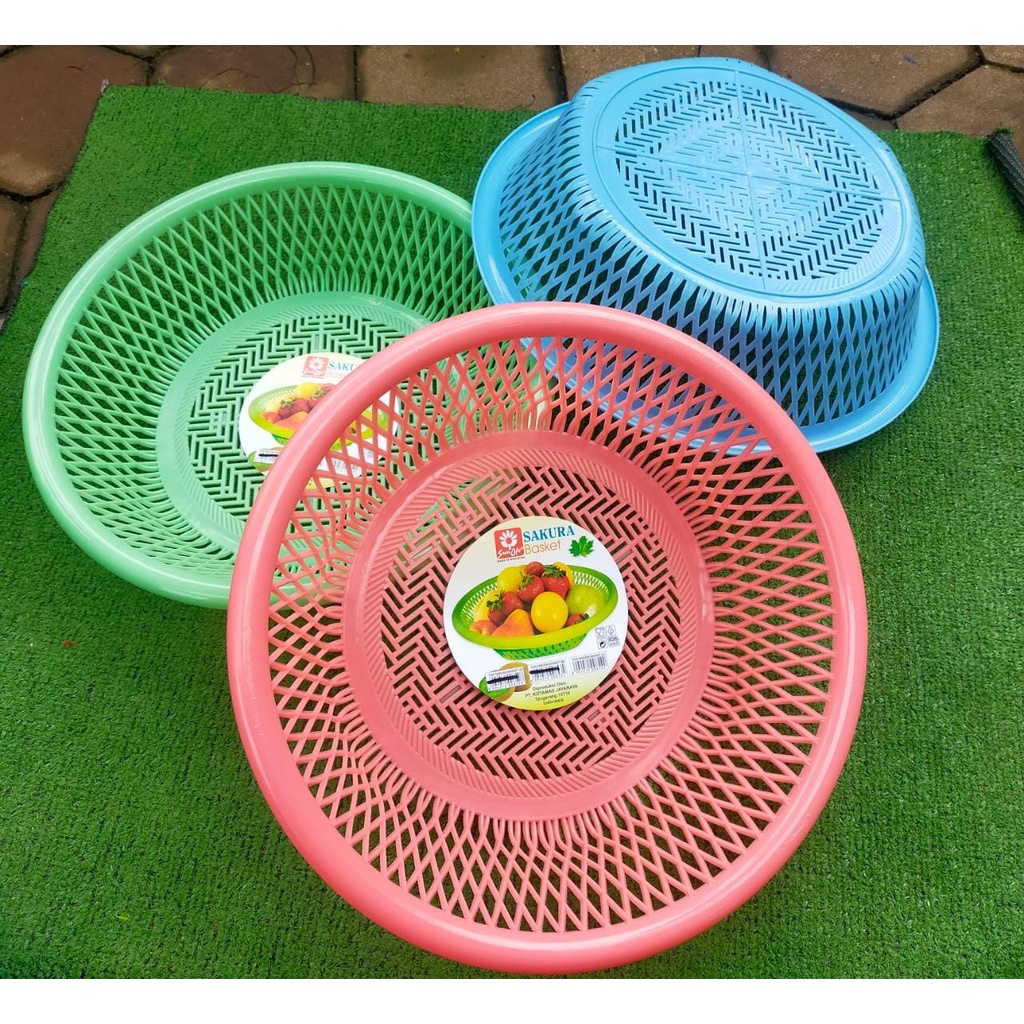 Sunlife sakura basket L / Keranjang serbaguna jumbo / Tempat wadah wakul cuci buah dan sayuran
