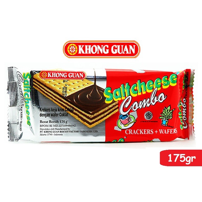 

Khong guan saltcheese combo biscuit + wafer 175gr