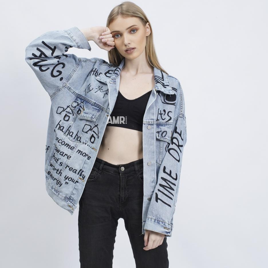 Harga Bersahabat AMR ORIGINAL -  NO PHONE 5206 - JACKET JEANS OVERSIZE  TOXIC