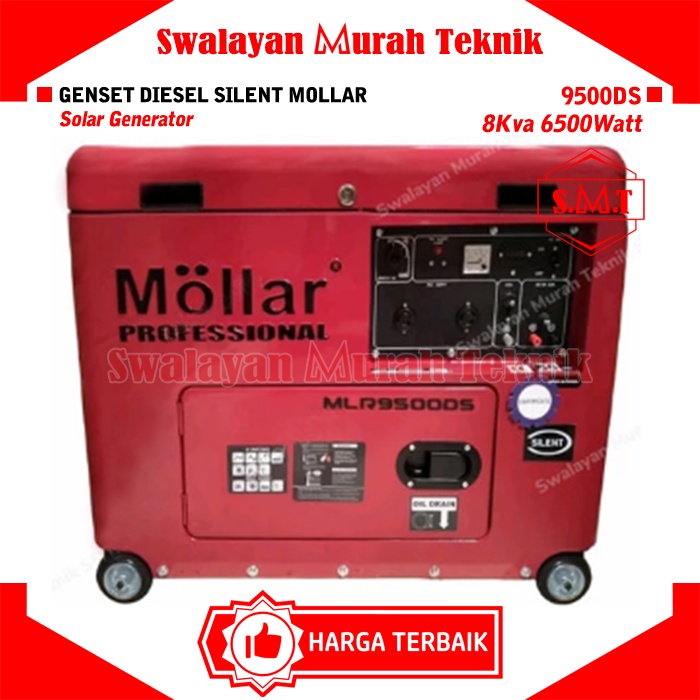 MOLLAR 9500DS Genset Diesel Silent 8Kva 6000 Watt Solar Generator