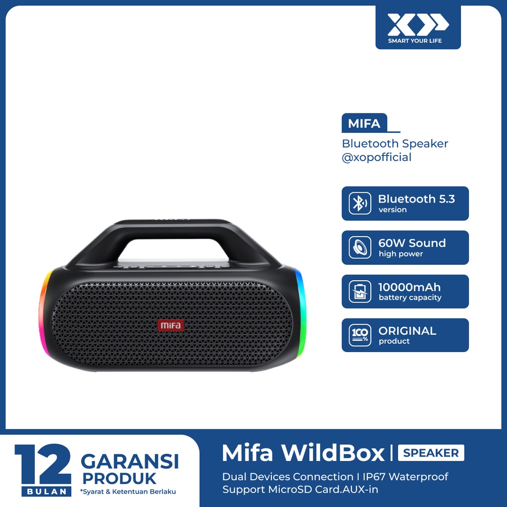 Mifa WildBox Wireless Bluetooth Speaker 60W With Powerbank Original