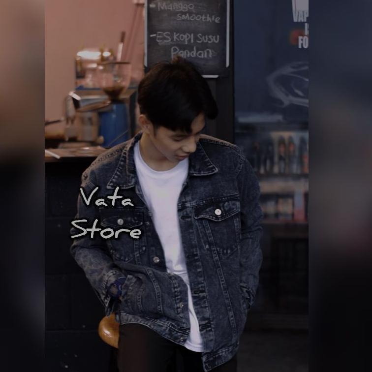 Menarik (COD) Jaket jeans sampai JUMBO  (M - XXXXL) jaket jeans cowok cewek oversize tebal