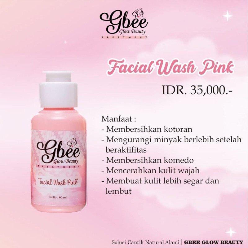 FACIAL WASH PINK GBEEGLOWBEAUTY