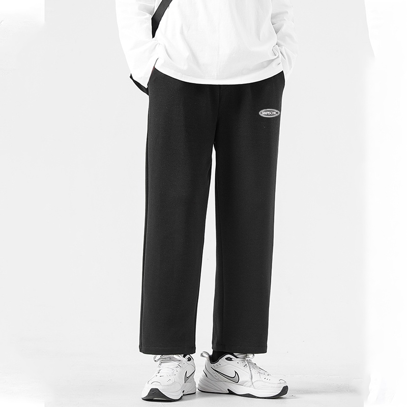 celana santai pria murah hitam celana korean style pria loose straight pants celana olahraga pria panjang basic celana casual pria jumbo SIZ M-4XL