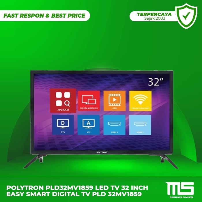 Polytron PLD32MV1859 LED TV 32 Inch Easy Smart Digital TV PLD 32MV1859