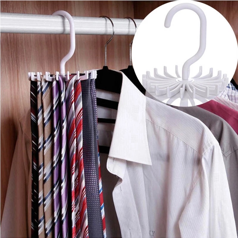 Pengait Penyimpanan Tas Tangan Perhiasan Hemat Tempat Perlengkapan Organize Rumah 20cakar Tempat Dasi Sabuk360° Rotating Clothes Hanger Rak Gantung Topi Syal Anti slip