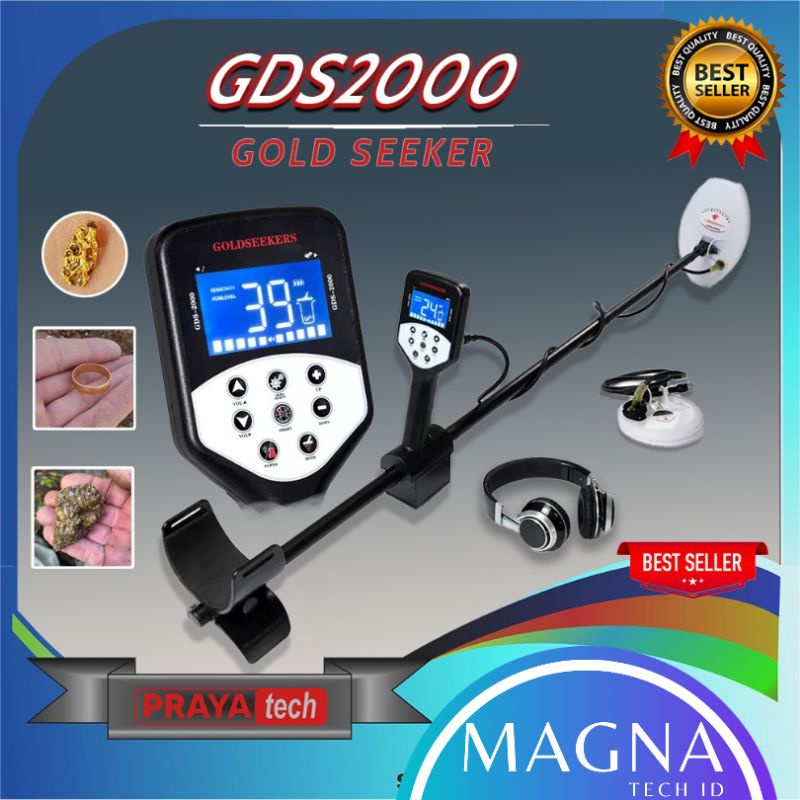 Metal Detektor GDS2000 Detector Gold Seeker Deteksi Logam Emas Perak Logam Mulia