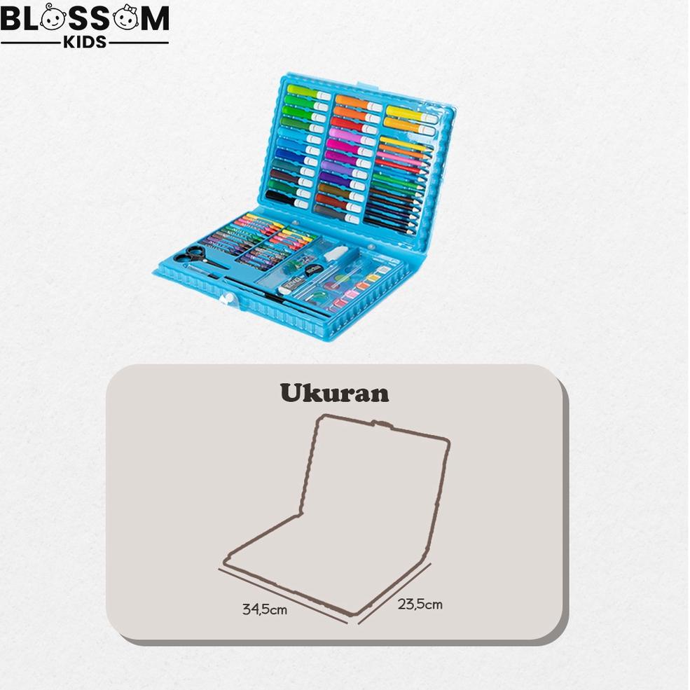 

[Product]-Z11U✓ Crayon Anak Set Koper 86Pcs In 1 Krayon Mewarnai Anak - Blossom Kids terviral