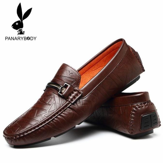 sepatu loafers loafer pria slip on branded terbaik kulit suede keren