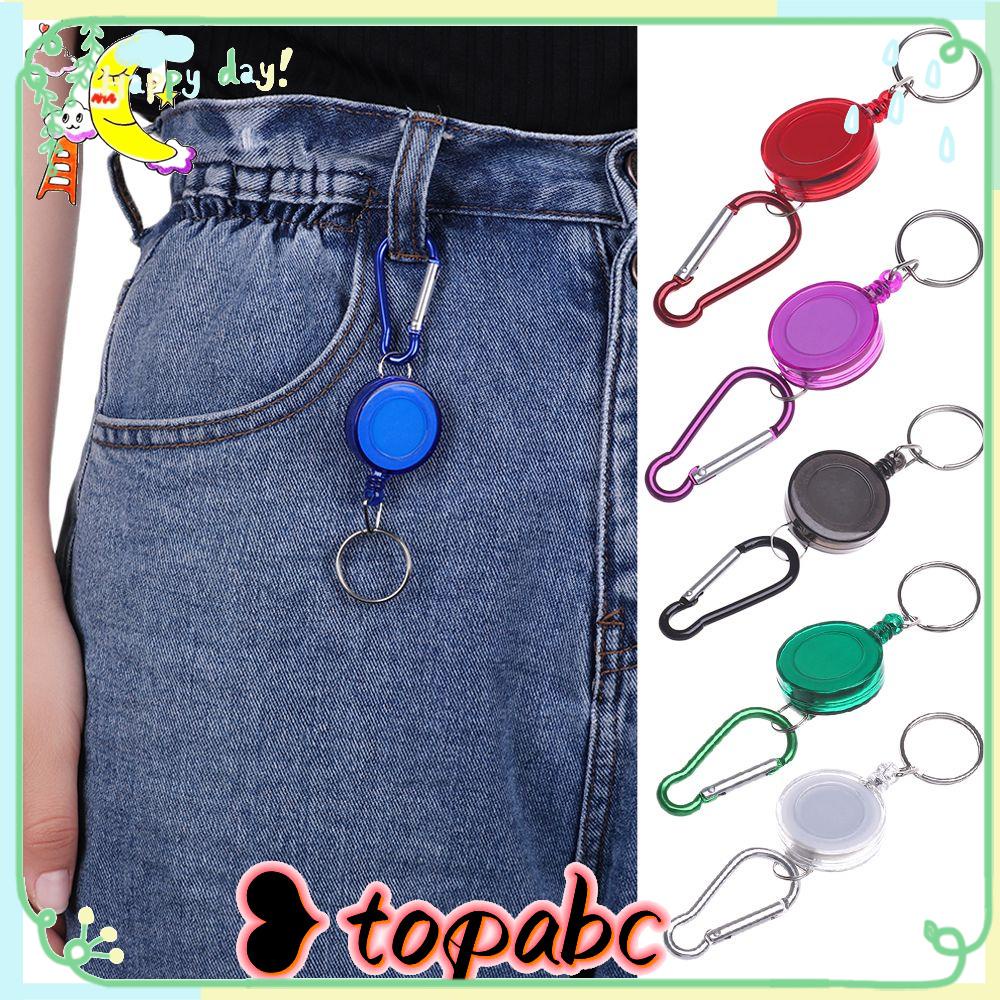 Top Retractable Key Chain Portable Labu Gesper Lencana Gantungan Kunci Pancing