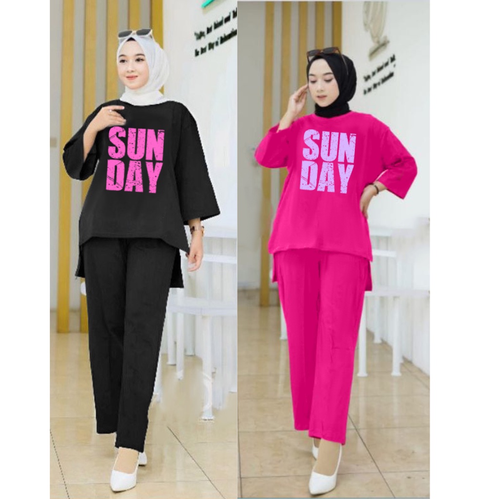 Setelan Tunik Muslim SUNDAY/ Blouse Wanita