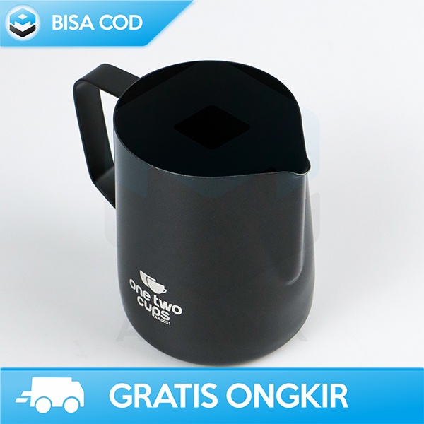 GELAS LATTE ART STAINLESS 350ML 600ML ONETWOCUPS MILK JUG ESSPRESSO